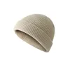 Вязаные шапки для женщин тюбетейка мужская шапка-бини зимняя ретро без полей мешковатая кепка-дыня с манжетами докер-рыбак шапочки шапки для мужчин7015405
