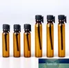 Gorąca sprzedaż 1000 sztuk / partia 1 ml Mini Szkło Perfumy Małe Próbki Fiolki Amber Test Tube Treater Bottle DHL Darmowa Wysyłka