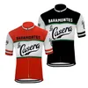 Bahamontes Retro Black Cycling Jersey Men Pro Team Zomer Summer Korte Mouw Road Bicycle Red Cycling Clothing