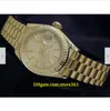20 stijl Casual Dress Mechanical Automatic 26mm Solid 18k Geel Gold President Watch Tapestry Dial 69178