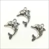 100pcs delfini lega antichi fascini d'argento gioielli ciondolo fanno DIY Portachiavi argento antico del pendente del braccialetto Orecchini per 31x23mm