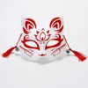 Japanse Fox Maskers Handgeschilderde Stijl PVC Fox Cat Masker Cosplay Masquerade Festival Ball Kabuki Kitsune Cosplay Kostuum JK2009XB