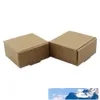 50 stks partij 5x5x2 cm bruin kraftpapier ambachtelijke verpakking dozen karton verpakking dozen DIY bruiloft verjaardagsfeestje cadeau accessoires pakket dozen