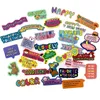 3Sets 165pcs Farb Cartoon English Alphabet Aufkleber Wasserbecher Helm Notebook -Aufkleber