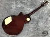 China guitarra elétrica OEM loja G padrão lp uma peça de madeira pescoço e corpo Amarelo encadernação madeira de bordo inflamado qualidade ABR 1 bridg5902854