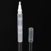 4.5ml Transparent Tom Twist Pen Praktisk Cuticle Oil Containrar med Borstläpp Balm Nagelloljoljelolja WB2435