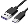 2021 Câbles de téléphone portable de haute qualité 5A Type C USB Super Fast Charging-Cable Data 0.5M 1M 1.5M 2M 3M pour Huawei couleur noir et blanc