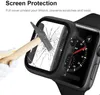 Apple Watch Case 360 ​​Tampon + Ekran Koruyucu için 1 2 3 4 5 6 SE 40 44mm