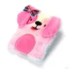 Cartoon Dog Plushs Notebooks Sequins Rainbow Color Bow Notepads Floppy Ears Lovely Small Portable Child Notebook 7 8SM G2