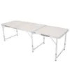 180x60*70 cm usage domestique sluminum slloy ensembles pliants blanc pique-nique en plein air tables à manger table pliable