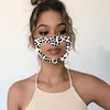 Lippensprachmaske 6 Farben Leopard Taubstumme Maske Herzförmige transparente PET-Masken Staubdichte hängende Ohrmasken CCA12464 100 Stück