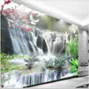 リビングルームのための3D壁画の壁紙美しいそして新鮮な風景の滝の壁紙テレビの背景の壁