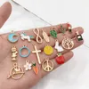 100Pcs Assorted Gold Plated Enamel Pendants Necklace Bracelet Drop Oil Pendant Mixed Charms Accessories for DIY Jewelry Making7300817