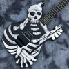 Custom Grand Skull Bones Carved Body Guitar 6 Strings GL Electric Guitar5787261