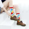 Fashion print socks Colorful flower women socks stockings fashoin women mens socks Hosiery gift