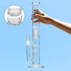 Straight Tube Hookahs Thick Glass Bongs Water Pipes comb Water Bong Heady Dab Rigs With 18mm Joint