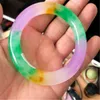 100% + certificat mode multicolore cha￮ne JADE Bracelet Bracelet bo￮te gratuite