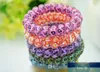 100Pcs High Quality Random Color Leopard Star Hair Rings Telephone Wire Cord Hair Tie Girls Elastic Hair Band Ring Rope Bracelet S276j