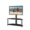 Height And Angle Adjustable Multi-Function Tempered Glass Metal Frame Floor TV Stand LCD TV Bracket Plasma TV Bracket W24104948