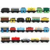 Houten spoorweg magnetische trein Chrismas auto-accessoires speelgoed voor kinderen fit hout biro tracks geschenken