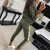 Womens Cousssit набор женщин 2 кусок нарядов Sequins Pullover Hoodie и длинные брюки Set Tracksuits Jogging Suits