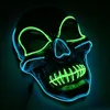 Halloween LED LED UP Funny Masks Hallowmas Cosplay Costume Dostawy Party Mask Skull Terror Luminous Full Face Maski BH3996 TQQ
