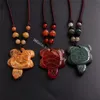 50pcs Handmade Natural Cristal de Quartzo Gemstone Esculpido Presentes Sea Turtle pendente de colar Tortoise por Homens Mulheres Long Corda com Stone Beads