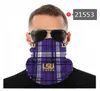 NCAA College LSU Tiger Seamless Neck Gaiter Shield Scarf Bandana Face Masks UV Protection för motorcykel Cykling Ridning Running Headbands