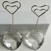 12PCS Crystal Heart Place Card Holder Wedding Favors Party Gifts Engagement Shower Table Decors Ideas Event Giveaways Name Clip Photo Holder