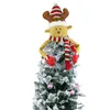 Große Weihnachtsbaumspitze Dekoration Weihnachtsmann Schneemann Rentier Hugger Weihnachten Urlaub Winter Party Ornament Supplies JK2008XB