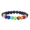 Ioga 7 chakra bracelete de pedra natural buda cabeça tigre olho lava bead pulseiras femininas jóias de moda masculina e presente de areia