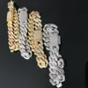 Iced out prong cuban bracelet whole sale jewelry