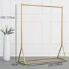 Golden Clothing Rack Display Rack Gold Clothes Rail Shelf Floor-Stående Barnens Kvinnors Cstore