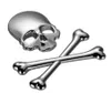 Skull metalowe szkieletowe szkielet crossbones motoryzacyjny samochodowa naklejka