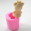 Ferramentas de bolo fofas de urso menino menina de silicone foodentant decoração de açúcar e pasta de goma de chocolura de chocolate moulds14719683