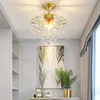 Illuminazione moderna del lampadario di cristallo per la cucina della camera da letto Lustre Lampadari a soffitto Cristal K9 Lampada a sospensione in cristallo dorato nero