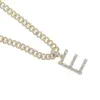 Iced Out Bling CZ Initial Cubaanse ketting 10mm CZ Cubaanse link ketting met naam 26 letter alfabet ketting hoge kwaliteit sieraden