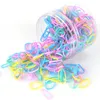 Environ 500pcs Box Box Elastic TPU Hair Holder Tie Gum Rings Rubber Band Brope Silicone Ponytail Girls Girls Hair Accessories22438743753