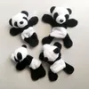 4 pezzi carino morbido peluche panda magnete per frigorifero adesivo per frigorifero cartoni animati decalcomania regalo souvenir decorazioni per la casa accessori per la cucina