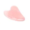 Quarzo rosa Jade Guasha Board Raschietto in pietra naturale Strumenti cinesi Gua Sha per la pressione del corpo sulla schiena del collo del viso