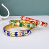 Bangle 5 val Kinesiska stilar Cloisonne Armband Dubbelkristall Kvinna Bangles National Wind GP Lady's Smycken Gift