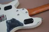 Factory Custom White Electric Guitar with Vintage StyleRosewood FretboardDouble Rock BridgeChrome HardwareCan be Customized2411912