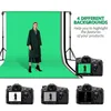 Zuochen Photo Studio Bakgrund Support Stand Kit Black White Green Screen Backdrop Set