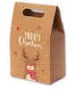 Sacchetti regalo di Natale Xmas Vintage Kraft Paper Candy Case Avvolto Pacchetto Decorazione Bomboniere Forniture Organizzazione Spedizione marittima LSK1003