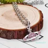 Ny boutique damer hänge full diamant saturn pearl halsband clavicle kedja halskedja kärlek presentkläder tillbehör7493389