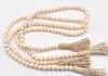 Drewno Koralik Garland Rustykalne Koraliki Modlitwy Koraliki Wall Wiszące Dekoracji 14 mm 16 mm Tassel Bead Chain Kka8007