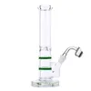 Dubbel honungkombrcolater 14mm Bong Glass Hookahs Straight Water Pipe Hot Dia 38mm Wholesale Mini