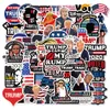 Paquete de 50 Unids Venta al por mayor EE. UU. Presidente Trump Graffiti Pegatinas Impermeable Sin duplicado pegatina Para Notebook Skateboard Botella Coche calcomanías