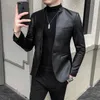 leather business suit