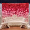 3D 2M Шелковый Роуз пион Roll Up Искусственный цветок Стеновые панели Wedding Backdrop Decor Party Event Baby Shower Flower Runner на заказ